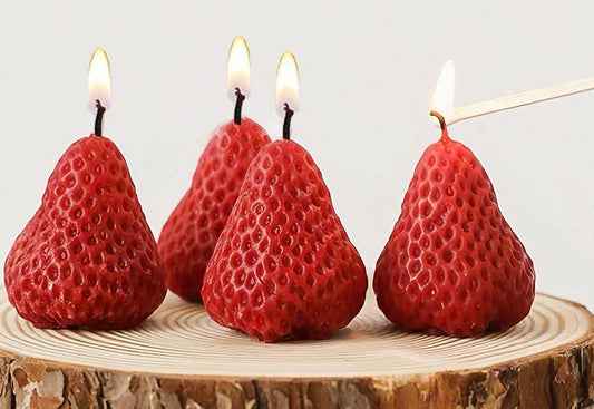 Strawberry Cuties (non scented cake candles) (10 Pack)