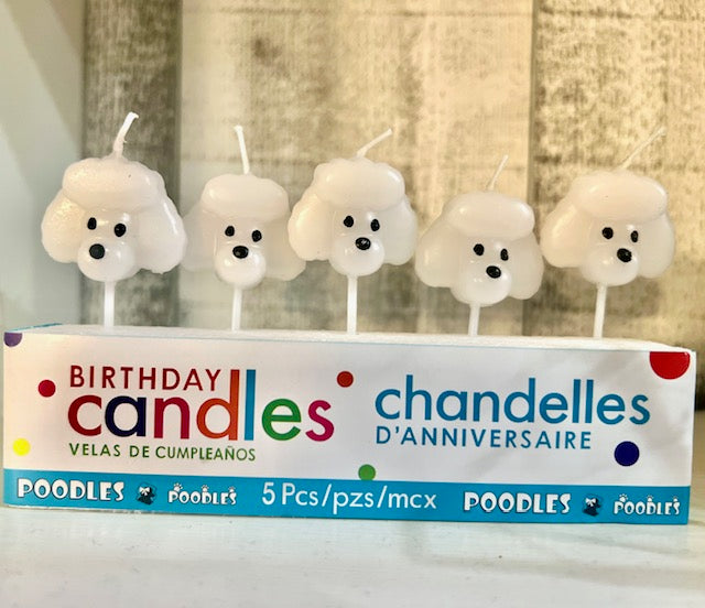 White Puppy (non scented cake candles ) (5 Candles)